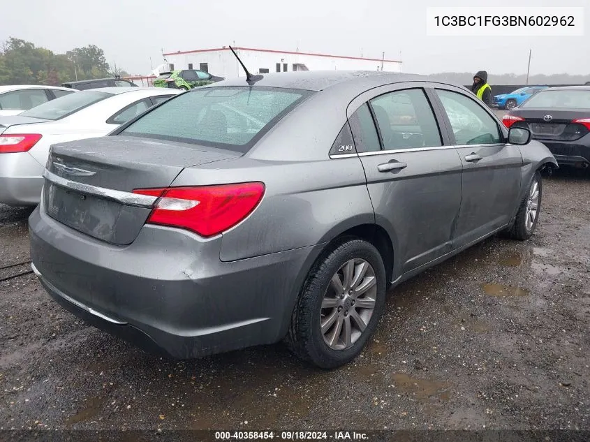 1C3BC1FG3BN602962 2011 Chrysler 200 Touring