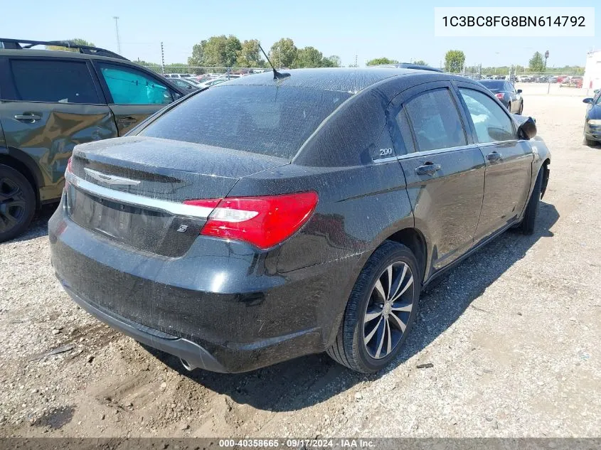 2011 Chrysler 200 S VIN: 1C3BC8FG8BN614792 Lot: 40358665