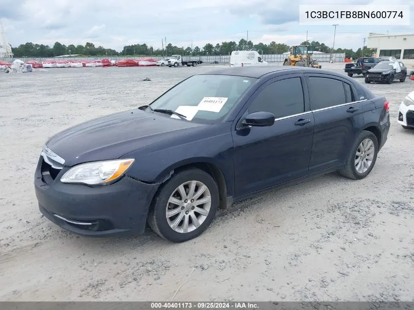 1C3BC1FB8BN600774 2011 Chrysler 200 Touring