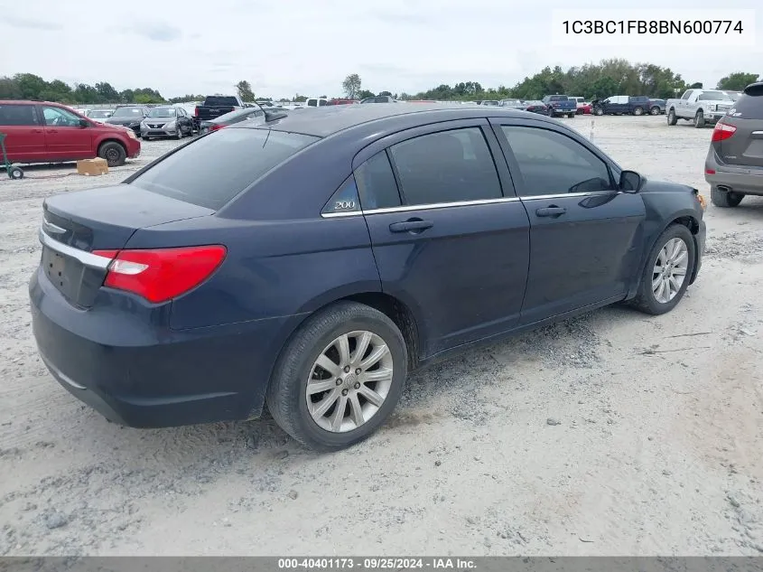 1C3BC1FB8BN600774 2011 Chrysler 200 Touring