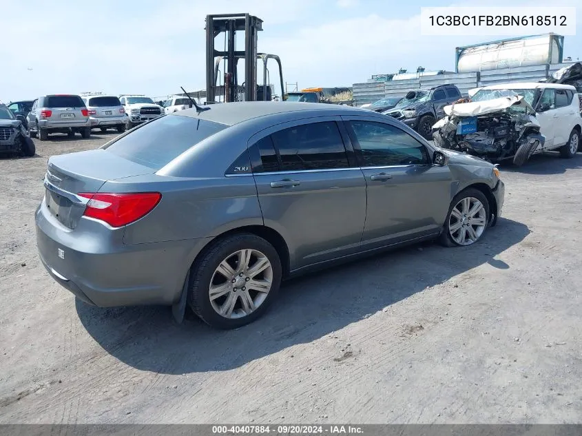 1C3BC1FB2BN618512 2011 Chrysler 200 Touring