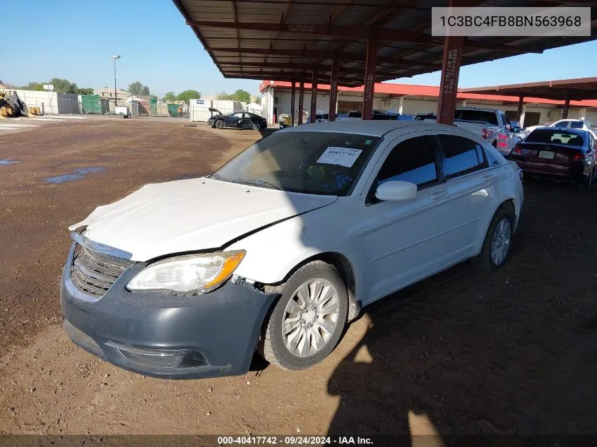 2011 Chrysler 200 Lx VIN: 1C3BC4FB8BN563968 Lot: 40417742