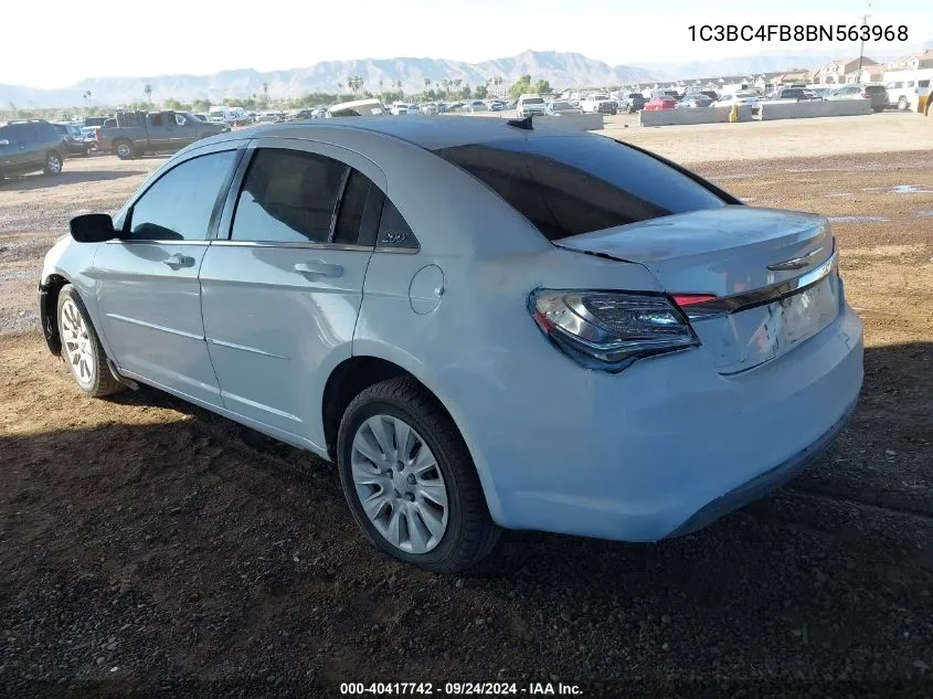 2011 Chrysler 200 Lx VIN: 1C3BC4FB8BN563968 Lot: 40417742