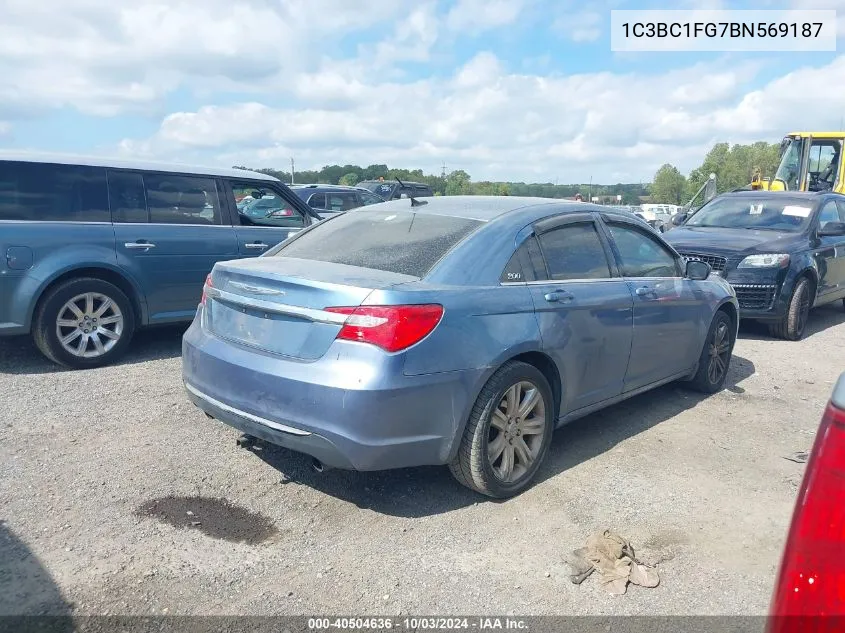 2011 Chrysler 200 Touring VIN: 1C3BC1FG7BN569187 Lot: 40504636