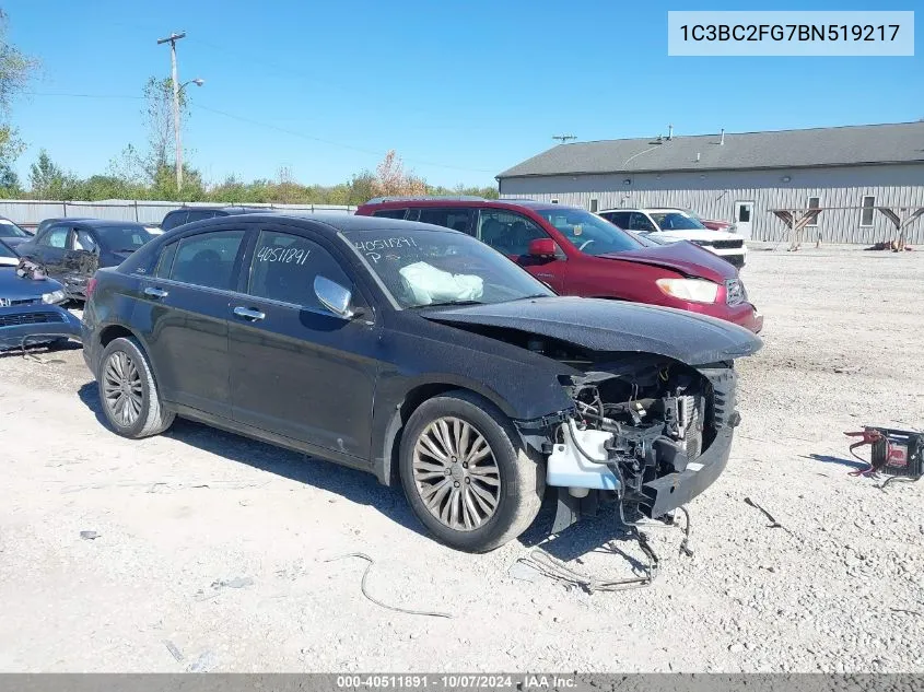 2011 Chrysler 200 Limited VIN: 1C3BC2FG7BN519217 Lot: 40511891