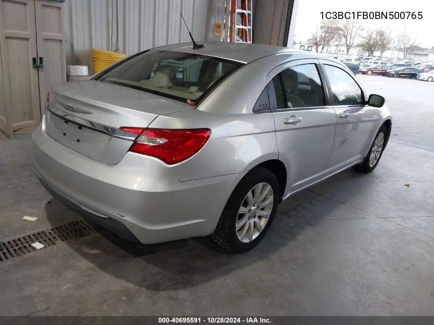 2011 Chrysler 200 Touring VIN: 1C3BC1FB0BN500765 Lot: 40695591