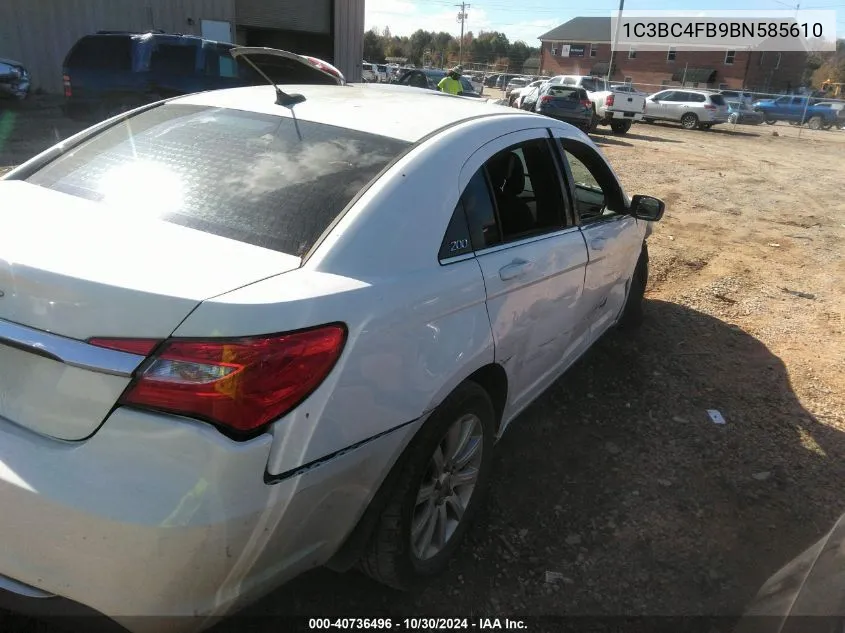 2011 Chrysler 200 Lx VIN: 1C3BC4FB9BN585610 Lot: 40736496