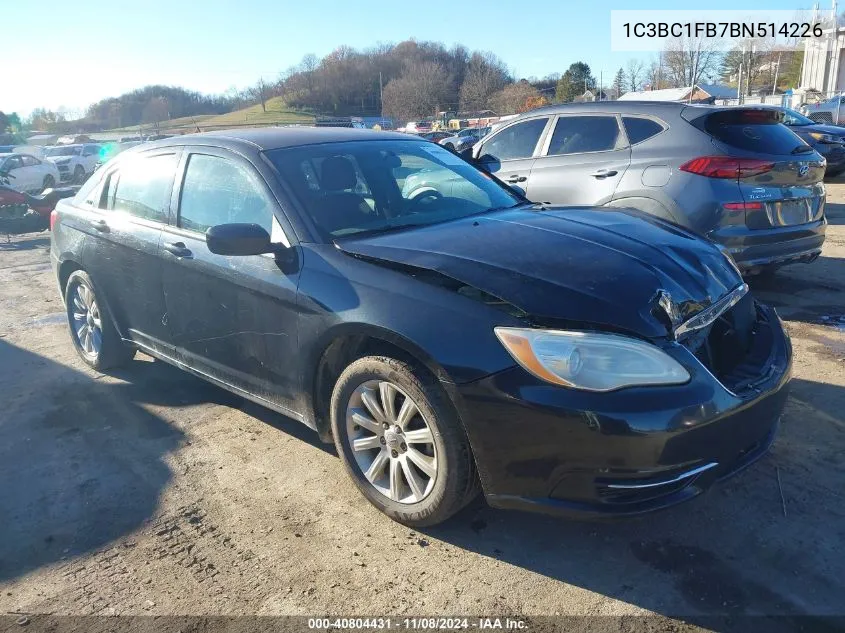 2011 Chrysler 200 Touring VIN: 1C3BC1FB7BN514226 Lot: 40804431