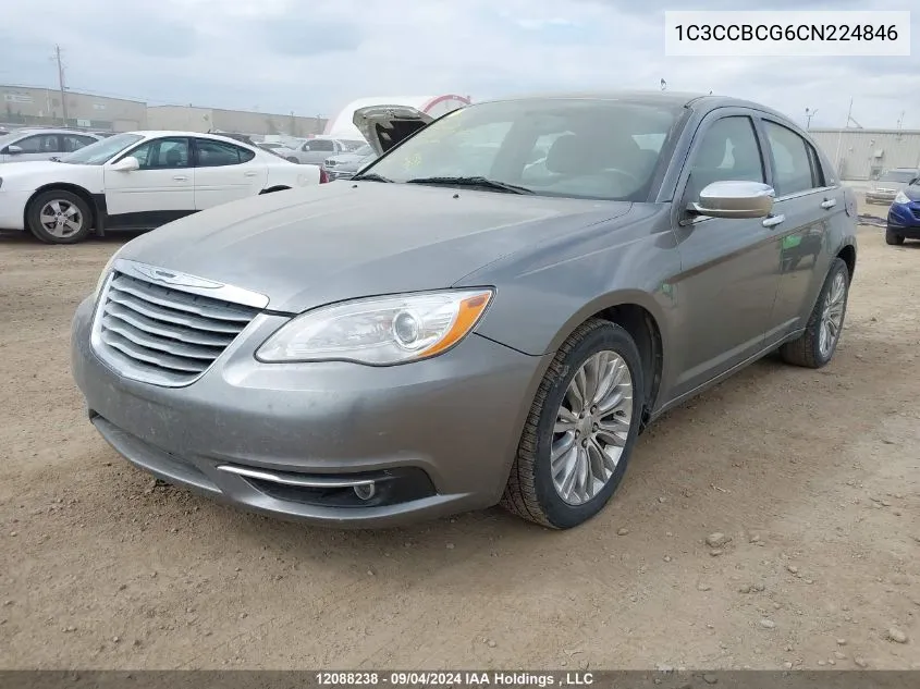 2012 Chrysler 200 Limited VIN: 1C3CCBCG6CN224846 Lot: 12088238