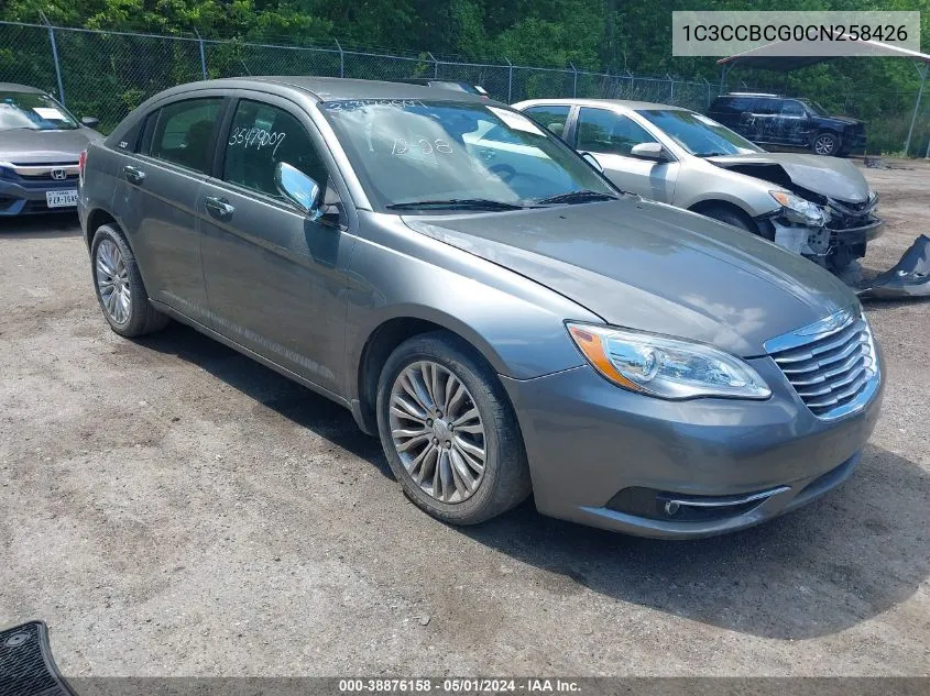 2012 Chrysler 200 Limited VIN: 1C3CCBCG0CN258426 Lot: 38876158