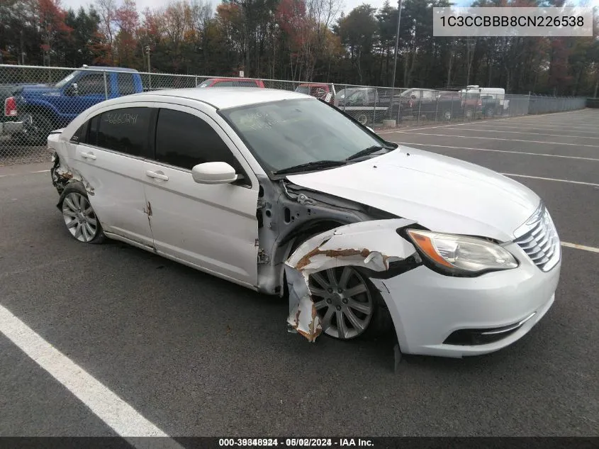 2012 Chrysler 200 Touring VIN: 1C3CCBBB8CN226538 Lot: 39348924