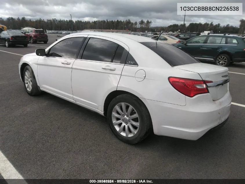 1C3CCBBB8CN226538 2012 Chrysler 200 Touring