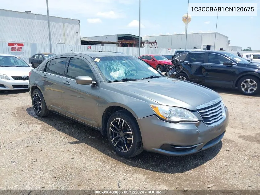 2012 Chrysler 200 Lx VIN: 1C3CCBAB1CN120675 Lot: 39643905