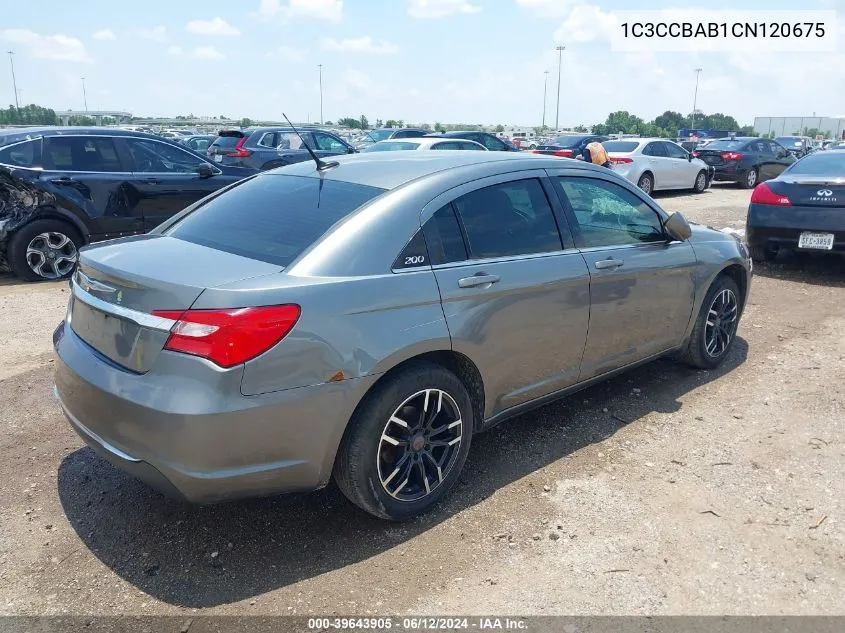 1C3CCBAB1CN120675 2012 Chrysler 200 Lx