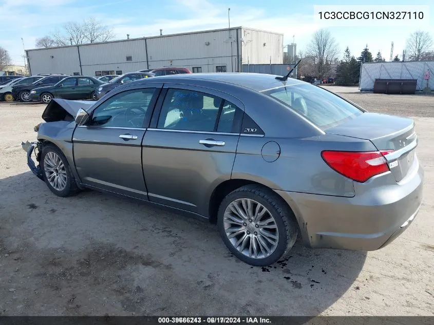 2012 Chrysler 200 Limited VIN: 1C3CCBCG1CN327110 Lot: 39666243