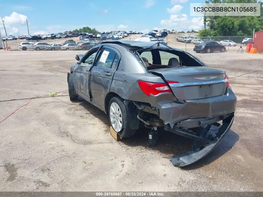 2012 Chrysler 200 Touring VIN: 1C3CCBBB8CN105685 Lot: 39765667