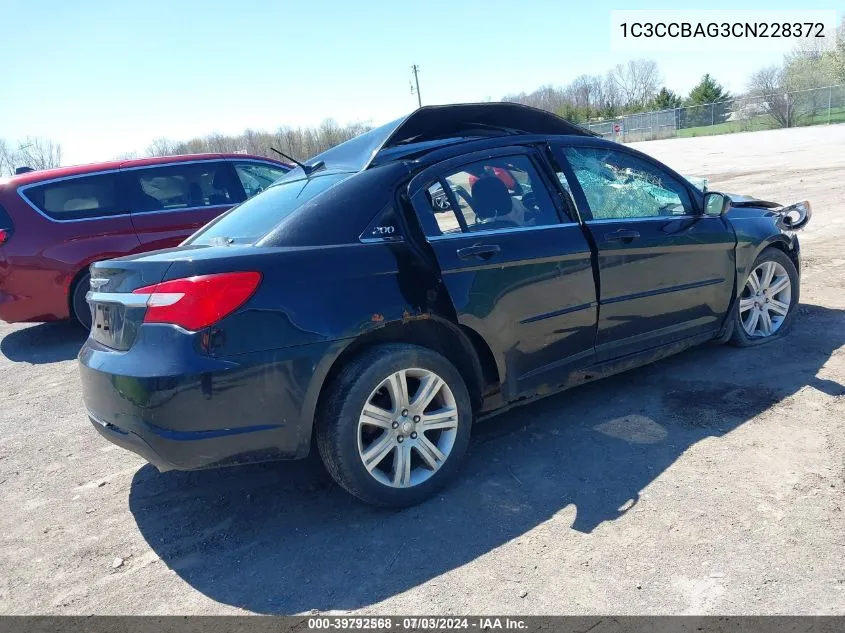 2012 Chrysler 200 Lx VIN: 1C3CCBAG3CN228372 Lot: 39792568