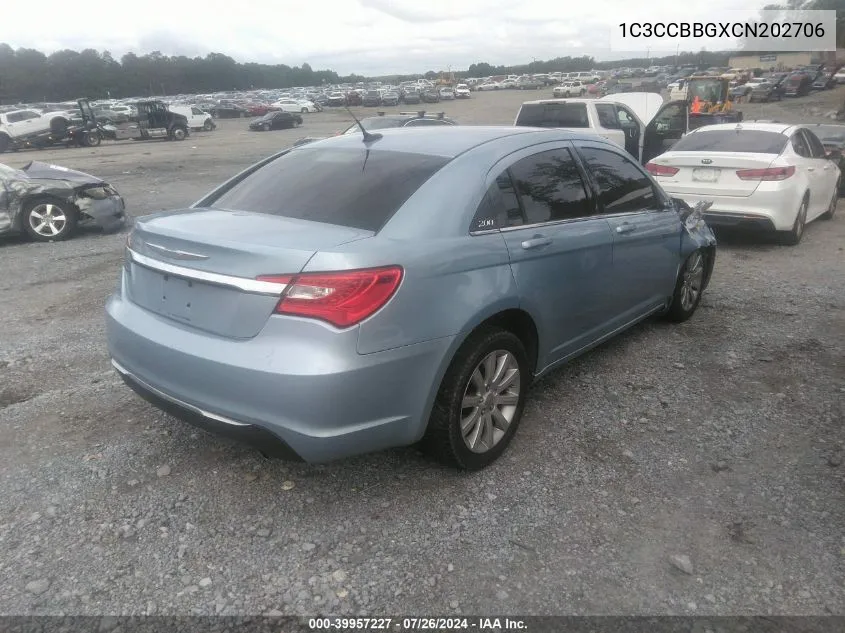 1C3CCBBGXCN202706 2012 Chrysler 200 Touring