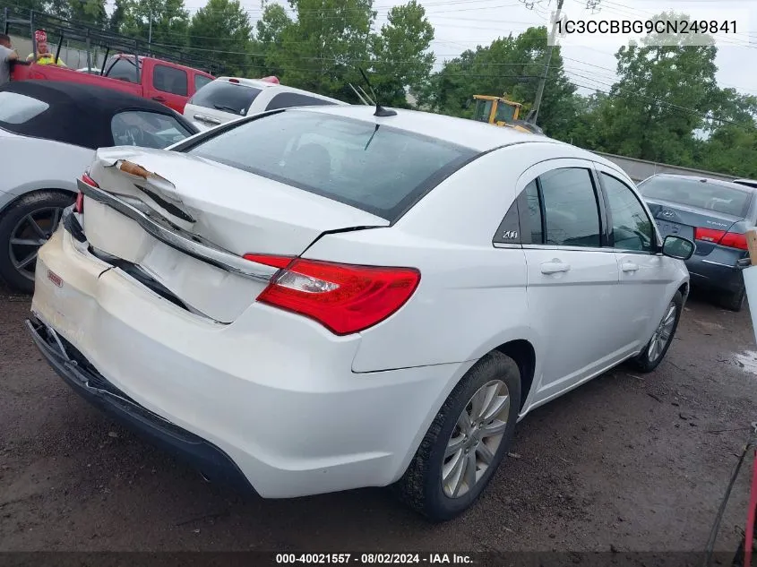 1C3CCBBG9CN249841 2012 Chrysler 200 Touring