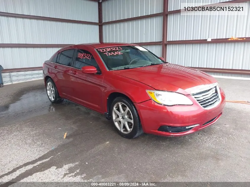 2012 Chrysler 200 Lx VIN: 1C3CCBAB5CN152321 Lot: 40083221