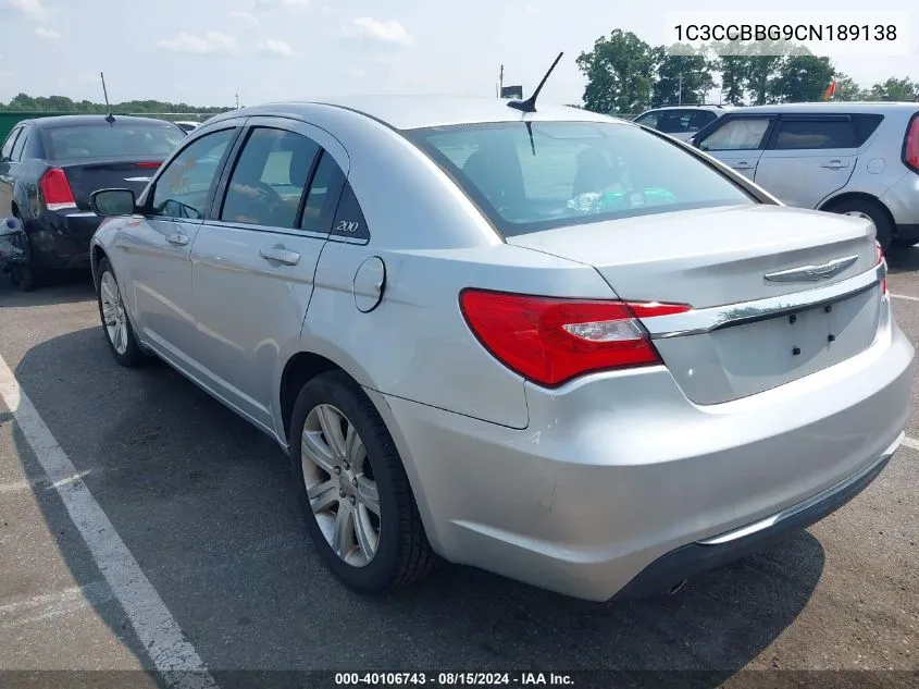 1C3CCBBG9CN189138 2012 Chrysler 200 Touring