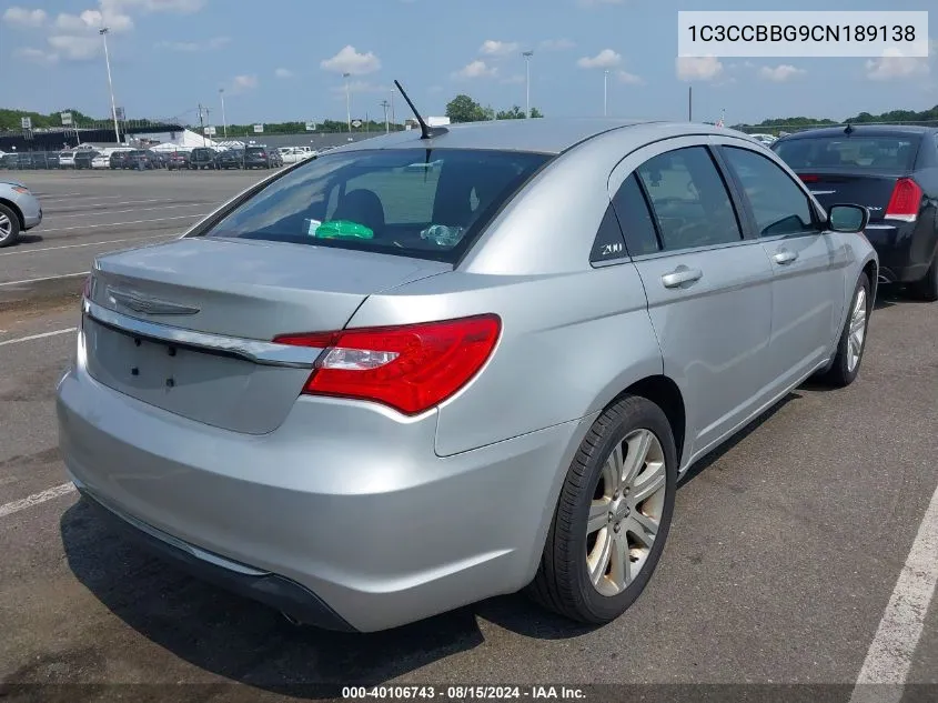 1C3CCBBG9CN189138 2012 Chrysler 200 Touring