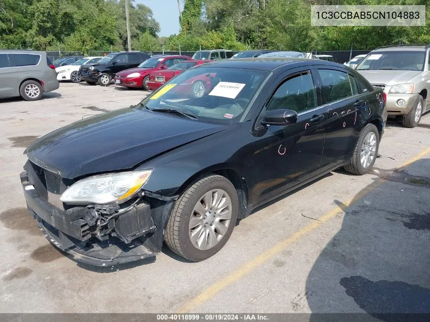 2012 Chrysler 200 Lx VIN: 1C3CCBAB5CN104883 Lot: 40118999