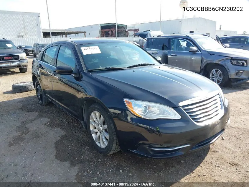 1C3CCBBB6CN230202 2012 Chrysler 200 Touring