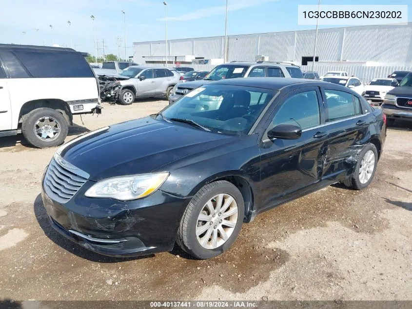 2012 Chrysler 200 Touring VIN: 1C3CCBBB6CN230202 Lot: 40137441