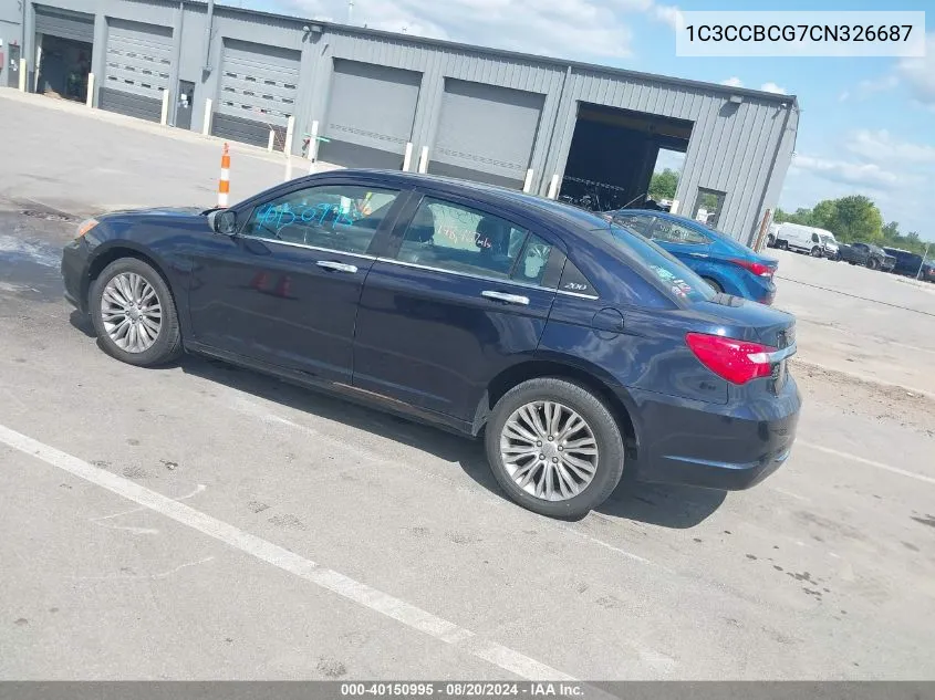 1C3CCBCG7CN326687 2012 Chrysler 200 Limited