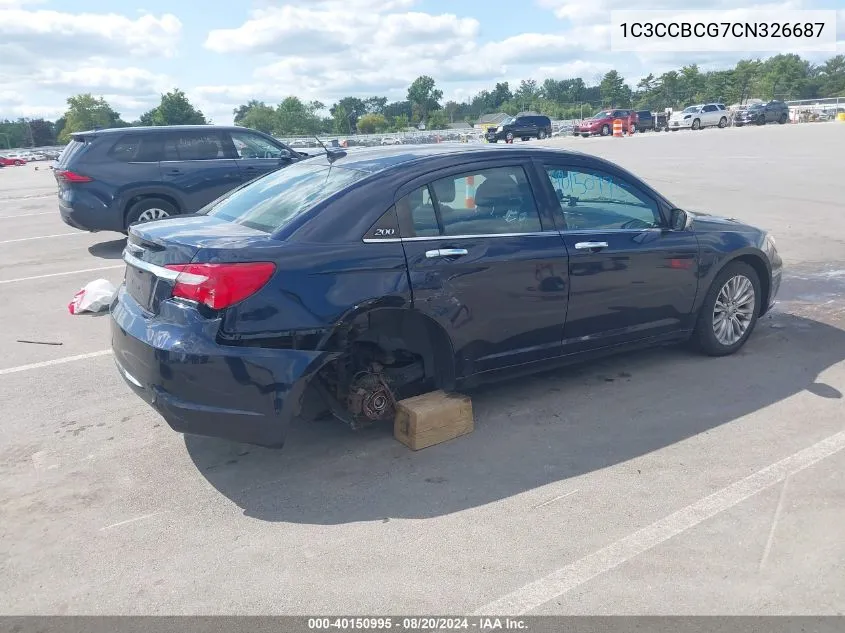 1C3CCBCG7CN326687 2012 Chrysler 200 Limited