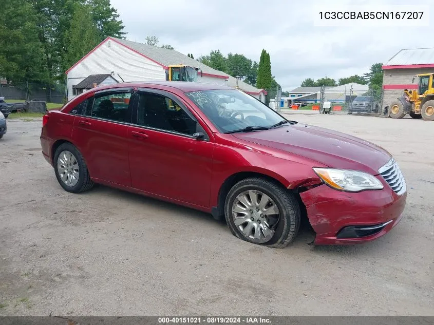 2012 Chrysler 200 Lx VIN: 1C3CCBAB5CN167207 Lot: 40151021