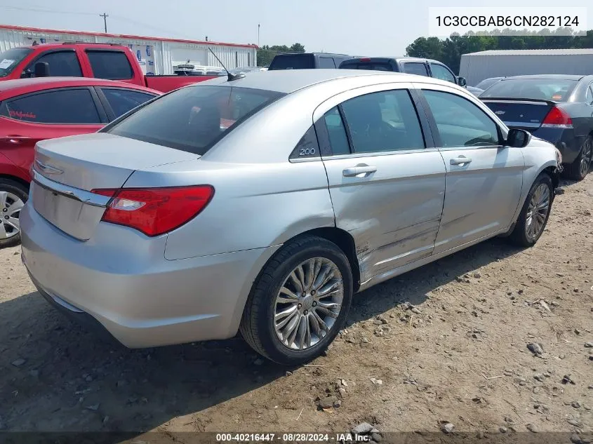 2012 Chrysler 200 Lx VIN: 1C3CCBAB6CN282124 Lot: 40216447