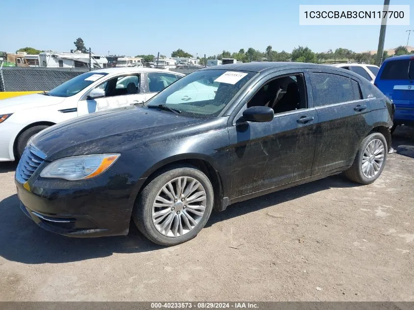 2012 Chrysler 200 Lx VIN: 1C3CCBAB3CN117700 Lot: 40233573