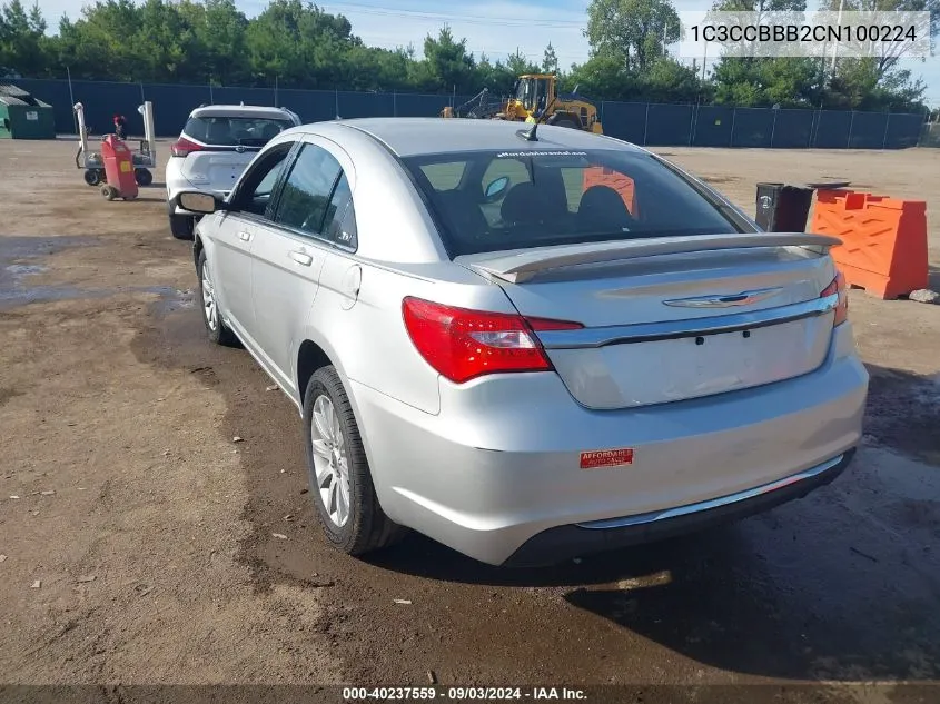 1C3CCBBB2CN100224 2012 Chrysler 200 Touring