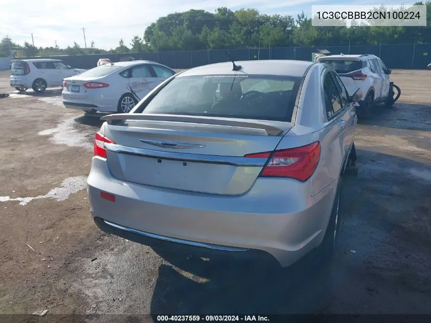 1C3CCBBB2CN100224 2012 Chrysler 200 Touring