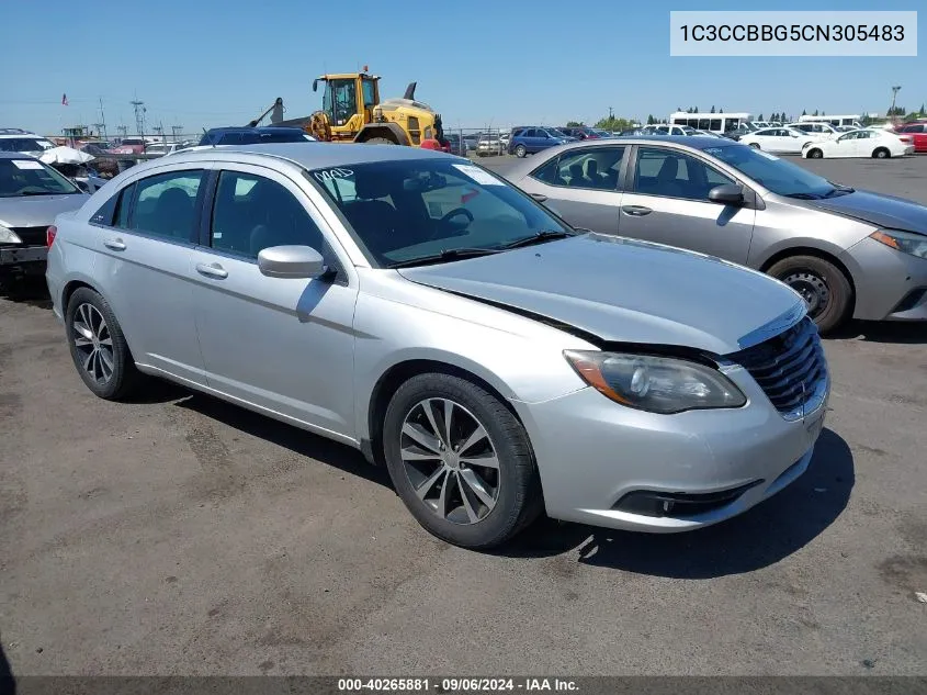 2012 Chrysler 200 Touring VIN: 1C3CCBBG5CN305483 Lot: 40265881