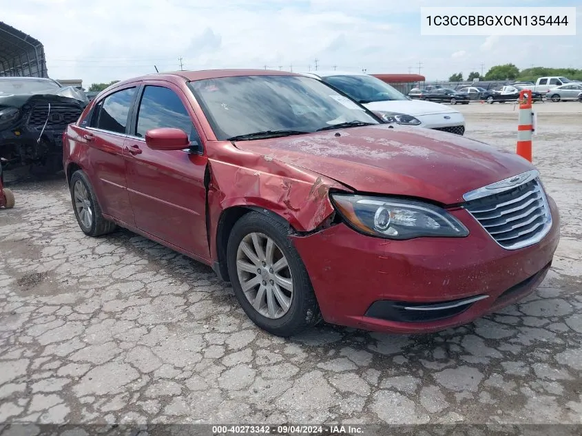 2012 Chrysler 200 Touring VIN: 1C3CCBBGXCN135444 Lot: 40273342