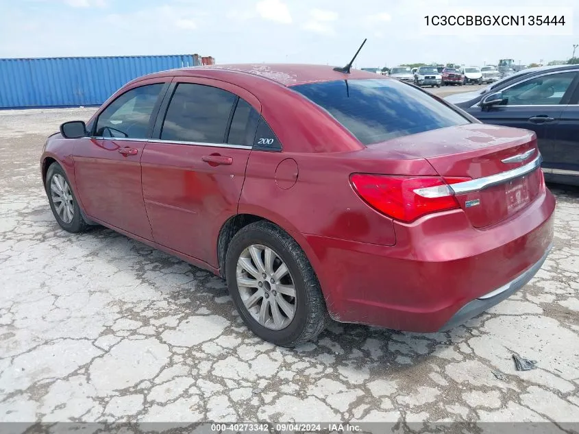 2012 Chrysler 200 Touring VIN: 1C3CCBBGXCN135444 Lot: 40273342