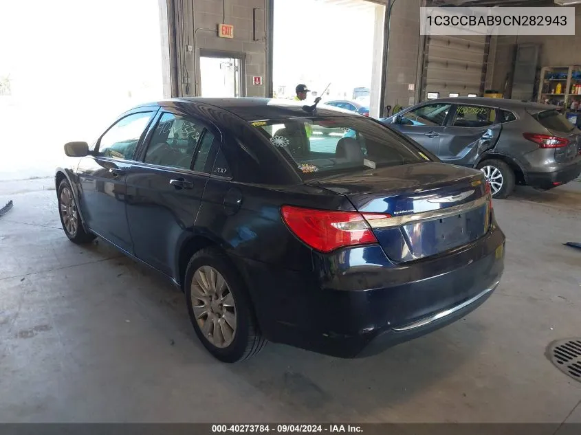 2012 Chrysler 200 Lx VIN: 1C3CCBAB9CN282943 Lot: 40273784