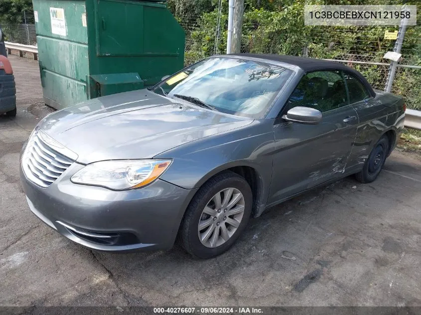 2012 Chrysler 200 Touring VIN: 1C3BCBEBXCN121958 Lot: 40276607