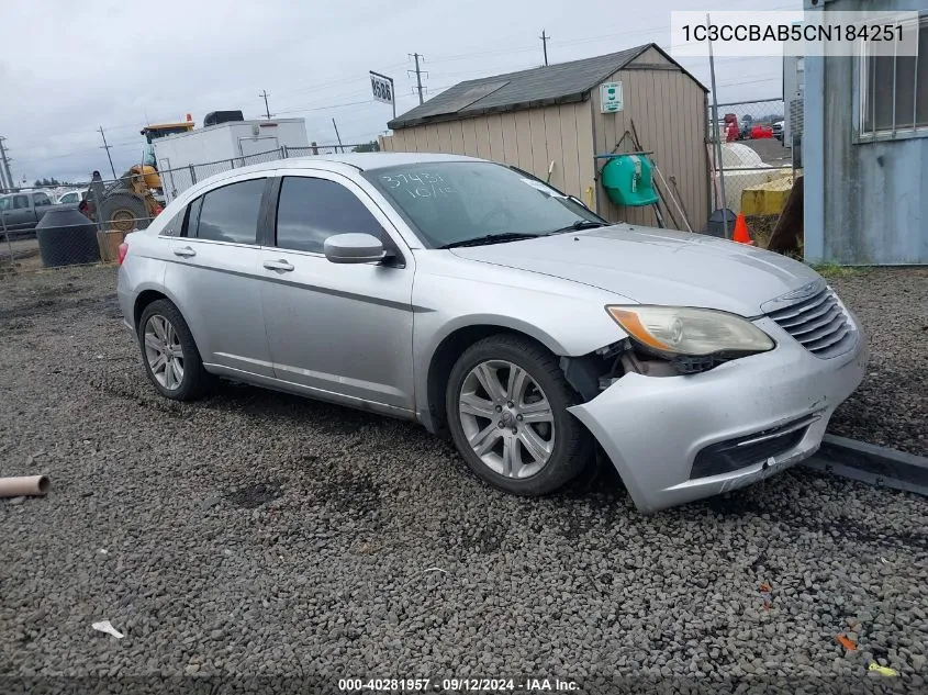 2012 Chrysler 200 Lx VIN: 1C3CCBAB5CN184251 Lot: 40281957