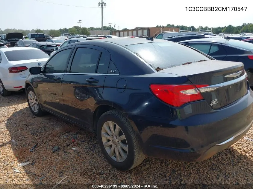 1C3CCBBB2CM170547 2012 Chrysler 200 Touring