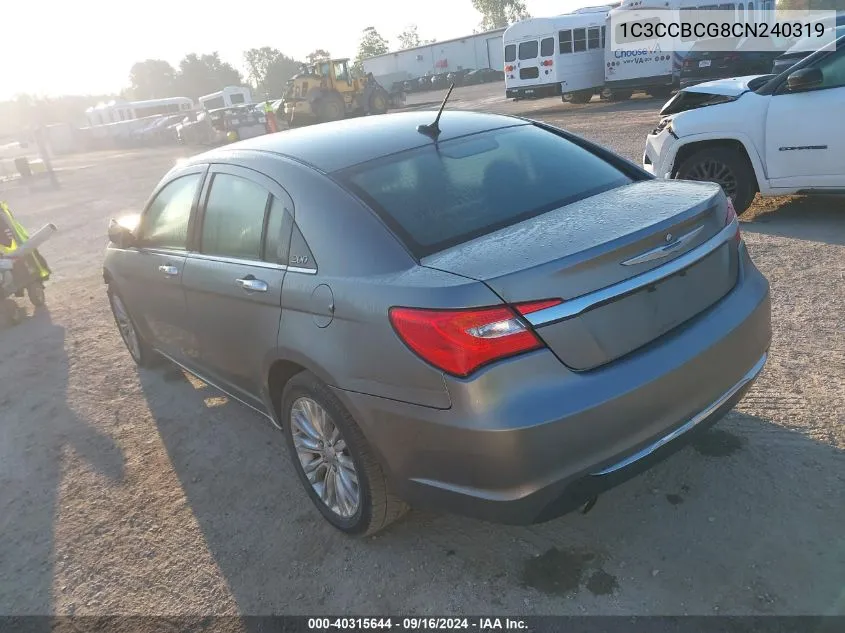 1C3CCBCG8CN240319 2012 Chrysler 200 Limited