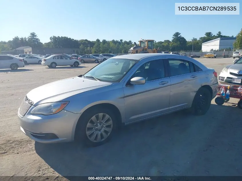 2012 Chrysler 200 Lx VIN: 1C3CCBAB7CN289535 Lot: 40324747