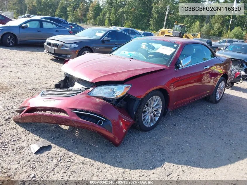 2012 Chrysler 200 Limited VIN: 1C3BCBFG2CN116330 Lot: 40342340