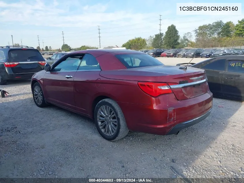 2012 Chrysler 200 Limited VIN: 1C3BCBFG1CN245160 Lot: 40344603