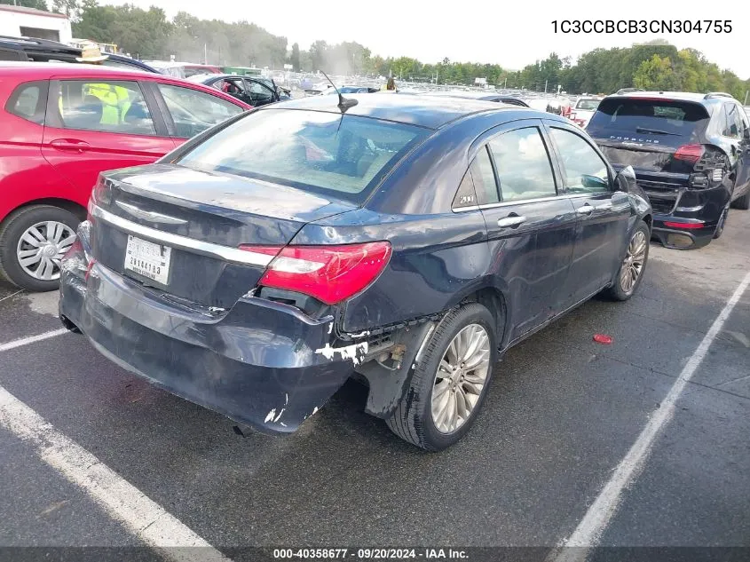 2012 Chrysler 200 Limited VIN: 1C3CCBCB3CN304755 Lot: 40358677