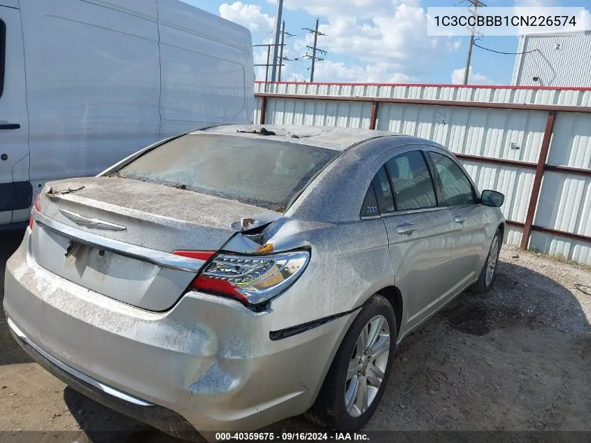 2012 Chrysler 200 Touring VIN: 1C3CCBBB1CN226574 Lot: 40359675