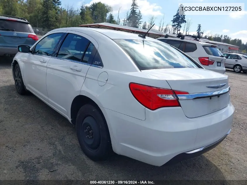 1C3CCBABXCN127205 2012 Chrysler 200 Lx